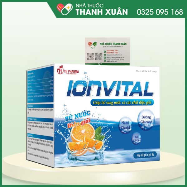 Bù nước điện giải IONVITAL - dạng bột pha hương cam rất tiện lợi và dễ dùng